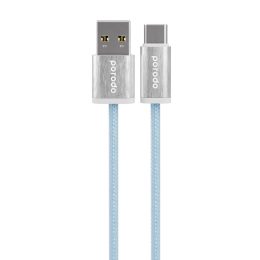 [PD-WV3AC1-BU] Porodo Woven 3A USB-A to Type-C Cable 1.2M (Blue)