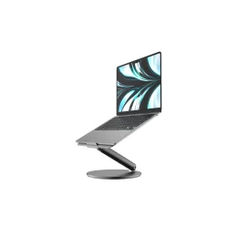 پایه رومیزی آلومینیومی قابل چرخش برای لپ تاپ 16 اینچی - خاکستری تیره - برند پاورولوژی Powerology