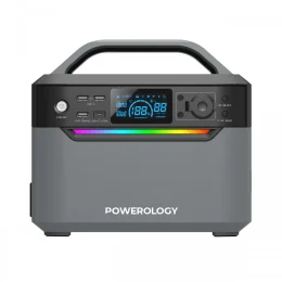 ژنراتور برق قابل حمل شارژ سریع 384Wh 600W - مشکی - برند پاورولوژی Powerology