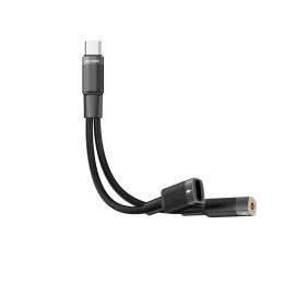 Porodo 2in1 Lightning to Type C + 3.5 Jack Headphone and Charging Converter Adapter1