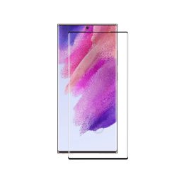 محافظ صفحه نمایش شیشه ای لبه گرد خمیده سه بعدی سبز برای Samsung Galaxy S22 Ultra - Cl - برند گرین لاین Green lion