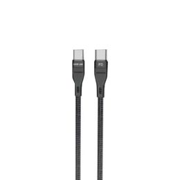 کابل بافته شده USB-C به USB-C-2 1M PD 60W - مشکی - برند گرین لاین Green lion
