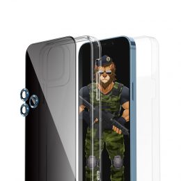 سبز 4 در 1 بسته حفاظت از حریم خصوصی 360 درجه برای iPhone 12 Pro Max (6.7 اینچ) - مشکی - برند گرین لاین Green lion