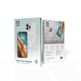 پاک کردن قاب MagSafe با دکمه های فلزی برای iPhone 15 Pro - Clear - برند گرین لاین Green lion