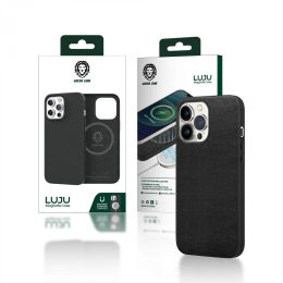 قاب چرمی سبز Luju MagSafe برای iPhone 13 Pro Max (6.7 اینچ) - صورتی - برند گرین لاین Green lion