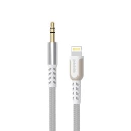 porodo-metal-braided-lightning-to-aux-cable-1-2m-white