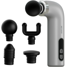 TRAINER T2 Handheld Massage Gun 30W 9 Speeds 6mm Amplitude 4 Heads USB-C - Grey