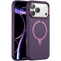 Kenton MagSafe Leather Case with Ring Kickstand for iPhone 18 Pro Max/17 Pro Max - Burgundy