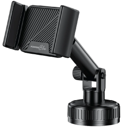 Blue Vacuum Suction Car Phone Mount - Black