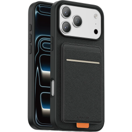 Leather Regal Case for iPhone 18 Pro Max - Card Holder, Black