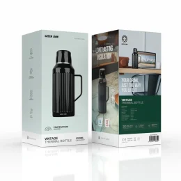 GREEN LION VINTAGE THERMAL BOTTLE - BLACK