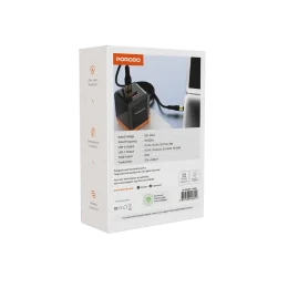 شارژر بریتانیایی PD+QC 20W با پوشش بیرونی شفاف و نوع C تا رعد و برق - برند پرودو Porodo