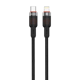 آلوم. کابل بافته آلیاژی TYPE-C به LIGHTNING 30W 1.2M - BLACK - برند پرودو Porodo