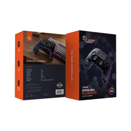 کنترلر شفاف PS4 GAMEPAD - مشکی - برند پرودو گیمینگ Porodo gaming