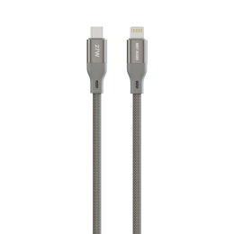 Braided USB-C to Lightning Cable 27W 1M - Grey
