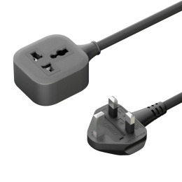 Power Guard Universal Extension Socket, 3-Pin Plug, 3250W Power Output, 5M Cord - Black