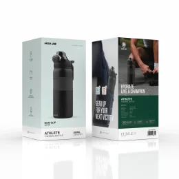GREEN LION ATHLETE THERMAL BOTTLE - BLACK