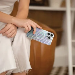 CASE MAGSAFE CABIN FOR IPHONE 16 PRO MAX - IRIDESCENT - برند لِوِلو Levelo