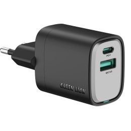 Wall Charger Supra GN33W1C1AEUBK - 33W GaN, USB-A & USB-C, Black Grey