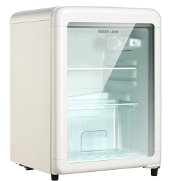 GMF-55 Mini Fridge, 55L Capacity, Transparent Door & Interior Lights - White