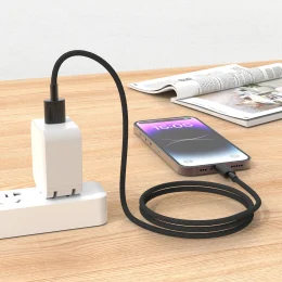 کابل یو اس بی A به لایتنینگ پی وی سی 1.2M - مشکی - برند پرودو Porodo