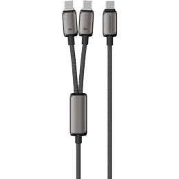 کابل دو سر USB-C پاورولوژی مدل PWDC100D رنگ خاکستری