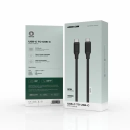 کابل PVC USB-C به USB-C 3M - مشکی - برند گرین لاین Green lion