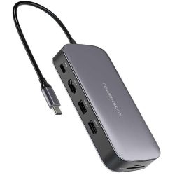 Powerology USB-C Hub & SSD Drive PWSDHB512 - 512GB, 100W PD, Gray