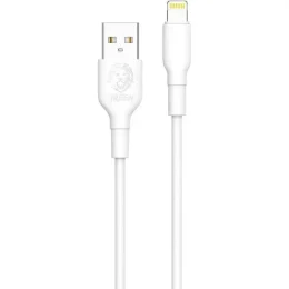 کابل لایتنینگ پی وی سی سبز 1.2M 2A - سفید - برند گرین لاین Green lion