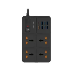 GREEN LION POWER SOCKET 7 USB-A PORT & 1 PD PORT  - BLACK
