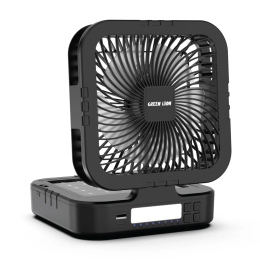 Solar Trio Fan GNPF24SOLFNBK - Fan, Light & Power Bank, Black