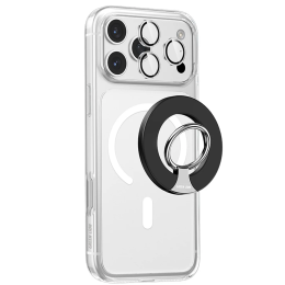 4-in-1 Protection Pack for iPhone 18 Pro Max [Lens Protector|Back Film|Shockproof Case|MagSafe Holder Ring] - Clear