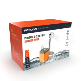 دوش قابل حمل سبک زندگی با دماسنج - نارنجی - برند پرودو Porodo
