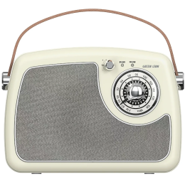 Retro Radio Speaker GNRETRDSPKCM - Bluetooth 5.3, Cream