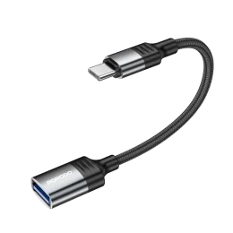 کابل USB بافته شده A به نوع C 0.12M - مشکی - برند پرودو Porodo