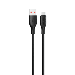 USB Cable USB-A to USB-C 60W 1m - Silicone, Black