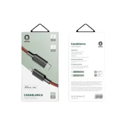 کابل بافته کازابلانکا نوع C به لایتنینگ 1.2 متر - قهوه ای - برند گرین لاین Green lion