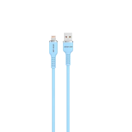 GREEN LION USB-A TO LIGHTNING SILICONE CABLE - BLUE