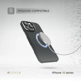 SERGEI 1500D ARAMID FIBER CASE برای iPhone 16 PRO MAX - مشکی مات - برند لِوِلو Levelo