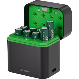 Battery Dock GRB-12 - Rechargeable 8xAAA USB-C, Black