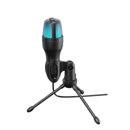 میکروفون خازنی USB با چراغ های RGB میز پایه سه پایه کابل 1.5 متری - برند پرودو گیمینگ Porodo gaming