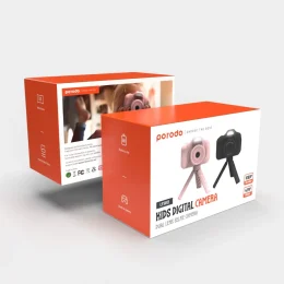 دوربین فوکوس کودکان سبک زندگی با پایه سه پایه 1000MAH- - مشکی - برند پرودو Porodo