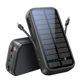 پاوربانک گرین لاین مدل GNPDSOLPB16BK ظرفیت ۱۶۰۰۰ میلی آمپر خورشیدی