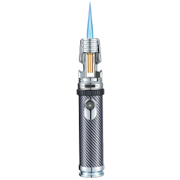 Navigator 3-in-1 Gas Torch Lighter Windproof Jet Flame Refillable Butane with Compass & Bottle Opener - Silver