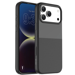 NICE MagSafe CASE for iPhone 18 Pro Max with Metal Buttons, Anti-Slip Texture - Black