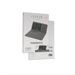 پد ماوس POWERDECK با برد داخلی و شارژر بی سیم - خاکستری - برند لِوِلو Levelo