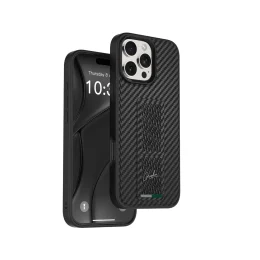 پایه GRIPX چند منظوره برای IPHONE 16 PRO - چرم کربن مات - برند گرین لاین Green lion