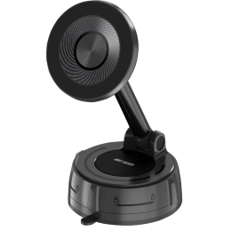 GX-92 MagSafe Suction Car Phone Holder, 17×N52 Magnets, Safety Twist-Lock, Fully Adjustable - Black