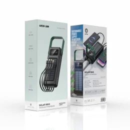 POWERBANK SOLAR MAX 30000MAH - مشکی - برند گرین لاین Green lion