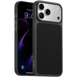 Ultra-Thin MagSafe iPhone 18 Pro/17 Pro Case, Metal Buttons, Anti-Slip Texture - Black
